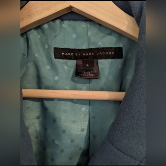 Marc Jacobs teal coat L - Picture 3 of 4